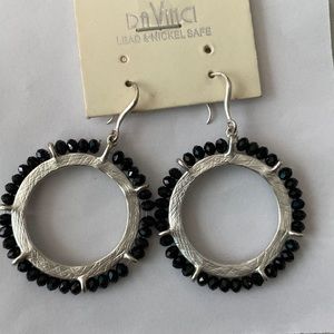 Black hoop earrings